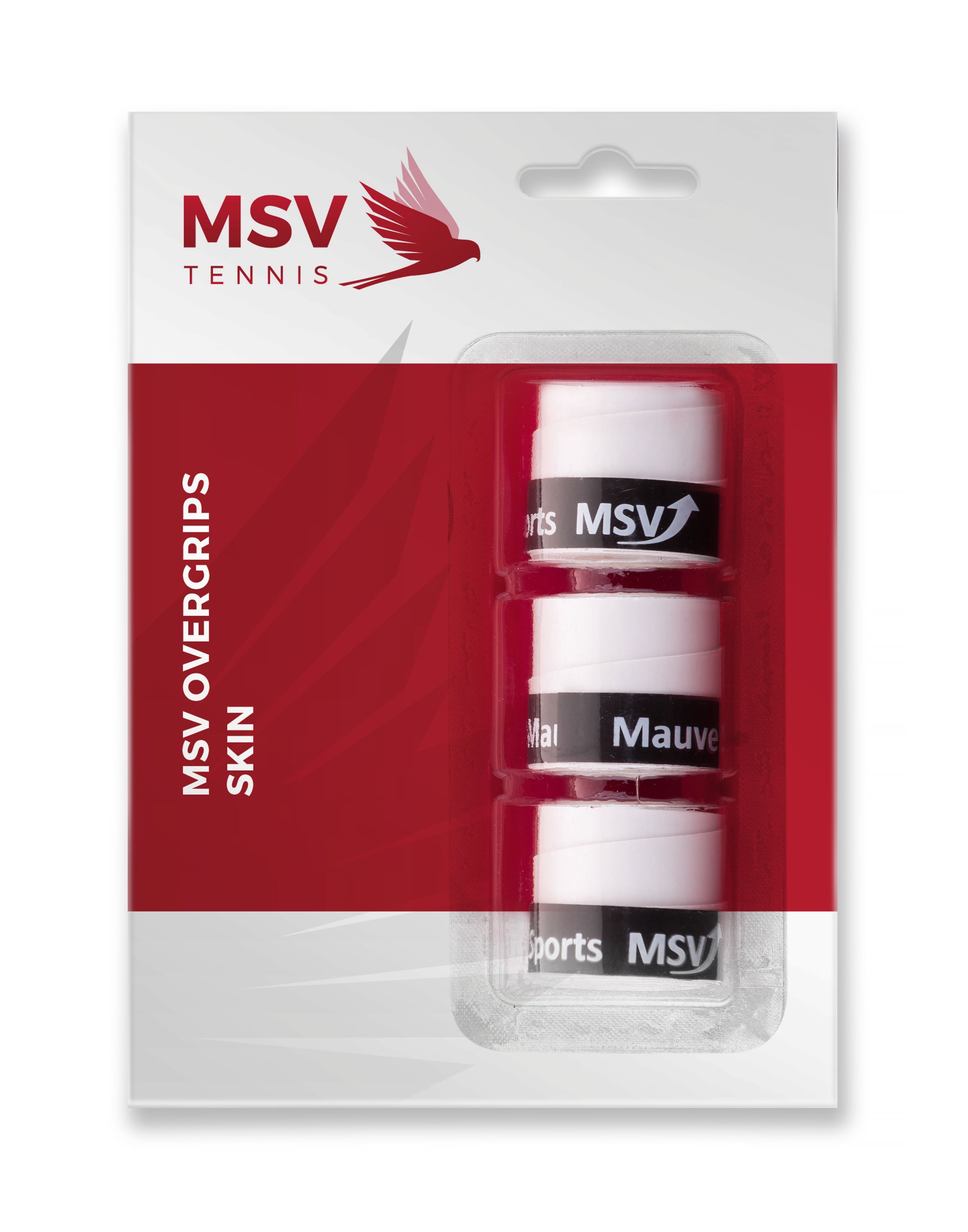 MSV Overgrip Skin perforated,  3 / pack,  white